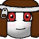 sproketan, nuurumoji, 1soyjak, allowed character, blush, brown hair, front view, hair, long hair, looking at you