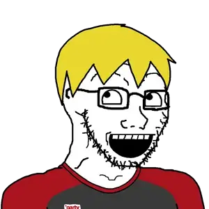 nate higgers, soyak, natejak, 1soyjak, awesome, awesome face, badge, blonde hair, clothes, glasses