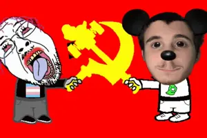 bernd, troonjak, 1soyjak, ack, bald, black eyes, black hair, brapped comment section☣️☣️☣️ do not enter☣️☣️☣️, closed mouth, communism