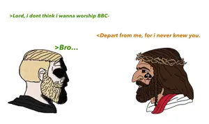 yes chad, it's based and christpilled, arrow, bbc, beard, bible, blonde hair, bro..., brown hair, christianity