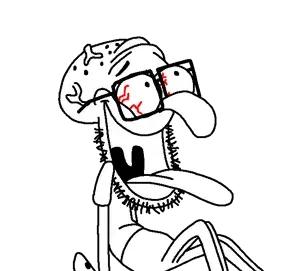 squidward tentacles, unknown, useful soys, 1soyjak, almost full body, arm, bald, big nose, clothes, cobson killer