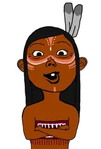 vlodson, female vlodson, 1soyjak, black hair, brown eyes, brown skin, dark skin, female, front view, hair