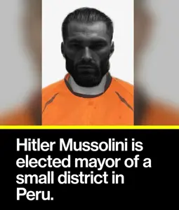 gigachad, gigachaded, 1nas, adolf hitler, beard, benito mussolini, closed mouth, election, english text, front view