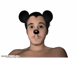 mickey mouse, commiejak, mickey, animated, black hair, commie, communiaryan, ear, eyebrows, front view