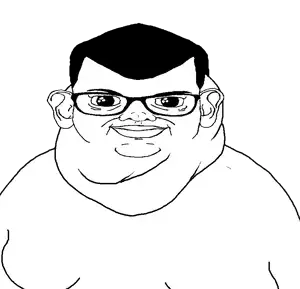 brandon, meximutt, branigger, 1soyjak, big eyes, big lips, black eyes, black hair, bushy eyebrows, chin