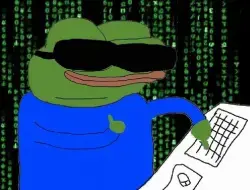 apu, pepe, black background, blue shirt, computer, cool, glasses, keyboard, lips, looking to the left