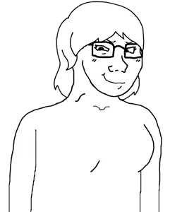 soyak, female soyak, soyak (smug), soyak (smug) 2, femjak, 1soyjak, arms, blush lines, closed mouth, eyebrows