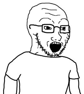 soyak, arms, bald, clothes, eyebrows, forehead lines, glasses, half body, looking to the right, monochrome