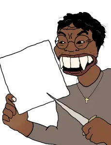 soykio kid, niggerjak, blasianjaks, 1soyjak, angry, asian, black eyes, black hair, black skin, blasian