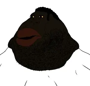 meximutt, bantujeet, bantumutt, bantunigger, morbidjeet, morbidmutt, 1soyjak, beard, big lips, black eyes