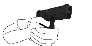 1soyjak, accessory, arm, clothes, finger, firearm, glock, glock 17, gun, half body