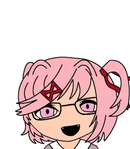 agnes tachyon, honse, 1soyjak, fangs, glasses, hair, hair clip, medium hair, natsuki, open eyes