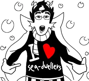 shirtjak, 1soyjak, black hair, bubble, eridan ampora, glasses, hair, heart, i love, long sleeve