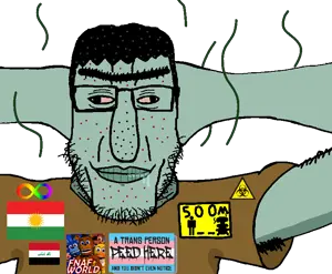 squidward tentacles, chudjak, markiplier soyjak, chudplier, slopjak, 1soyjak, acne, armpit hair, autism, big nose