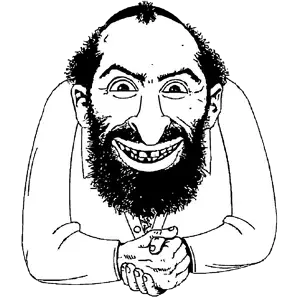 happy merchant, 1nas, aliased, arm, balding, beard, black hair, clenched teeth, clothes, ear