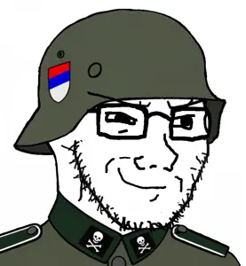 soyak, soyak (smug), 1soyjak, bald, black eyes, bone, bones, closed mouth, clothes, fascism