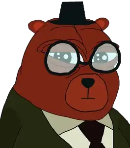 angus delaney, bobo, pepe, animal ears, bear, clothes, ear, fur, glasses, hat