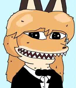 averi, pepe, amphibian, animal, animal ears, anthro, black eyes, blue background, bowtie, clothes