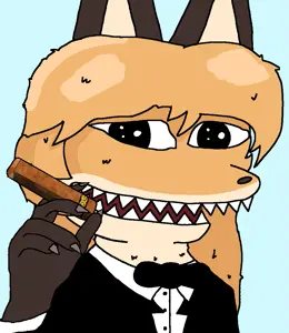 averi, pepe, amphibian, animal, animal ears, anthro, black eyes, blue background, bowtie, cigar
