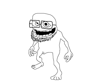 unknown, useful soys, 1soyjak, bald, crazy frog, feet, full body, gem, glasses, ias