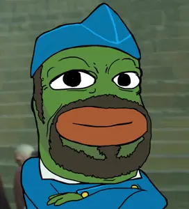 pepe, amphibian, animal, beard, blue shirt, bob (frog), clothes, frog, green skin, hat