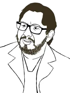 rafaeljak, 1soyjak, beard, black eyes, brown hair, chubby, fat, glasses, hair, half open mouth