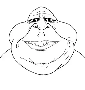 meximutt, muttverse, 1soyjak, black eyes, cheeks, chin, closed mouth, double chin, fat, front view