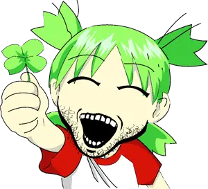yotsuba koiwai, snoojak, yotsoybajak, 1soyjak, 4chan, 4cuck, aliased, anime, arm, closed eyes