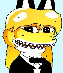 averi, pepe, amphibian, animal, animal ears, anthro, black eyes, blue background, bowtie, clothes