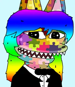 averi, pepe, zez, amphibian, animal, animal ears, anthro, autism, black eyes, blue background