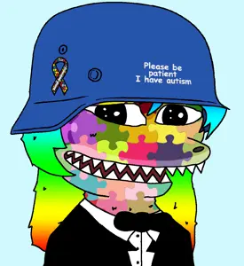 averi, pepe, zez, amphibian, animal, animal ears, anthro, autism, black eyes, blue background
