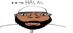 bernd, 1soyjak, allah, allahu akbar, beard, black eyes, black hair, brown skin, closed mouth, clothes