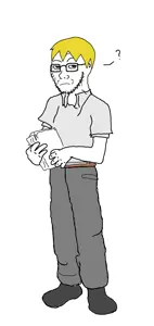 4cuck user, jewishautismaward78, nate higgers, soyak, pinejak, natejak, belt, blonde hair, blush, closed mouth