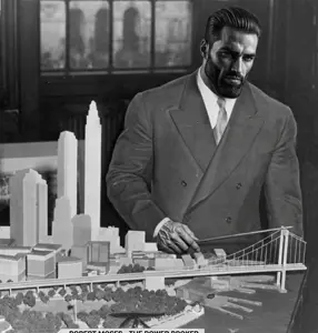 gigachad, black and white, bridge, city, clothes, diagram, history, model, necktie, new york