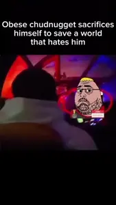 nate higgers, obese chudnugget, natejak, 1 year on bald men with glasses website, 1soyjak, award, bald, black and white, black eyes, blonde hair