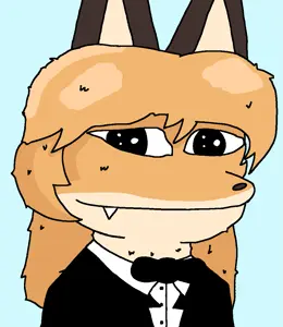 averi, pepe, amphibian, animal, animal ears, anthro, black eyes, blue background, bowtie, closed mouth
