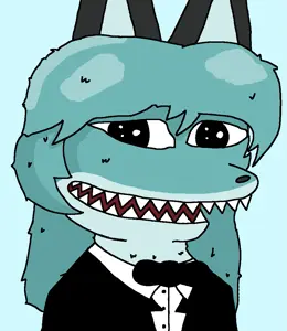 averi, pepe, amphibian, animal, animal ears, anthro, black eyes, blue, blue background, blue hair