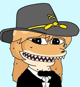 averi, pepe, amphibian, animal, animal ears, anthro, black eyes, blue background, bowtie, clothes