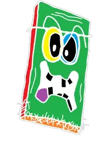 whomp, whompson, colorjak, 1soyjak, angry, bald, black eyes, colorful, looking at you, multicolored skin