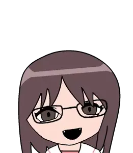 ayumu kasuga, honse, 1soyjak, anime, brown eyes, brown hair, fangs, glasses, hair, long hair