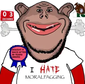 bernd, impish soyak ears, impish amerimutt, amerimutt, 1soyjak, ack, award, big lips, brown skin, death