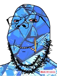 gapejak, nonexistent admins, nonexistent namefags, 1soyjak, aliased, beard, black eyes, bloodshot eyes, blue skin, cigarette