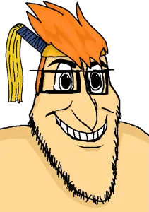 adon (street fighter), xooldude, 1soyjak, anime, devious, fighting game, glasses, hair, half-open mouth, headband