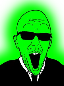 burnjak, glowie, 1soyjak, bald, central intelligence agency, clothes, ear, federal bureau of investigation, front view, glasses