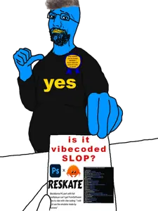 bartender, 1soyjak, animal, award, bloodborne, blue skin, broccoli hair, crustacean, holding paper, photoshop
