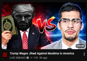 donald trump, gigachad, beard, book, clothes, front view, gray skin, hair, half body, islam