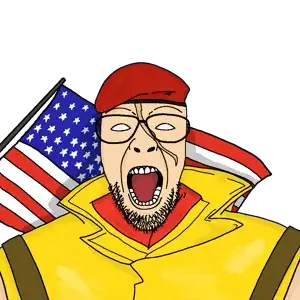 rolento (final fight), patriotjak, 1soyjak, american, anime, aryan beast, beret, clothes, fighting game, flag