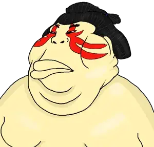 e. honda (street fighter), meximutt, bantumutt, chinkmutt, vantablack chinknigger, 1soyjak, anime, asian, big lips, black eyes