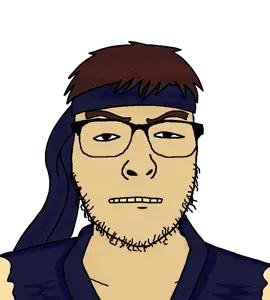 evil ryu (street fighter), ryu (street fighter), uncjak, anime, blue clothes, blue headband, brown hair, bushy eyebrows, closed mouth, clothes