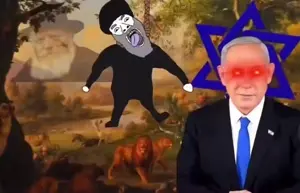 bernd, 1soyjak, animal, ayatollah, beard, benjamin netanyahu, bloodshot eyes, blue tongue, closed eyes, dead